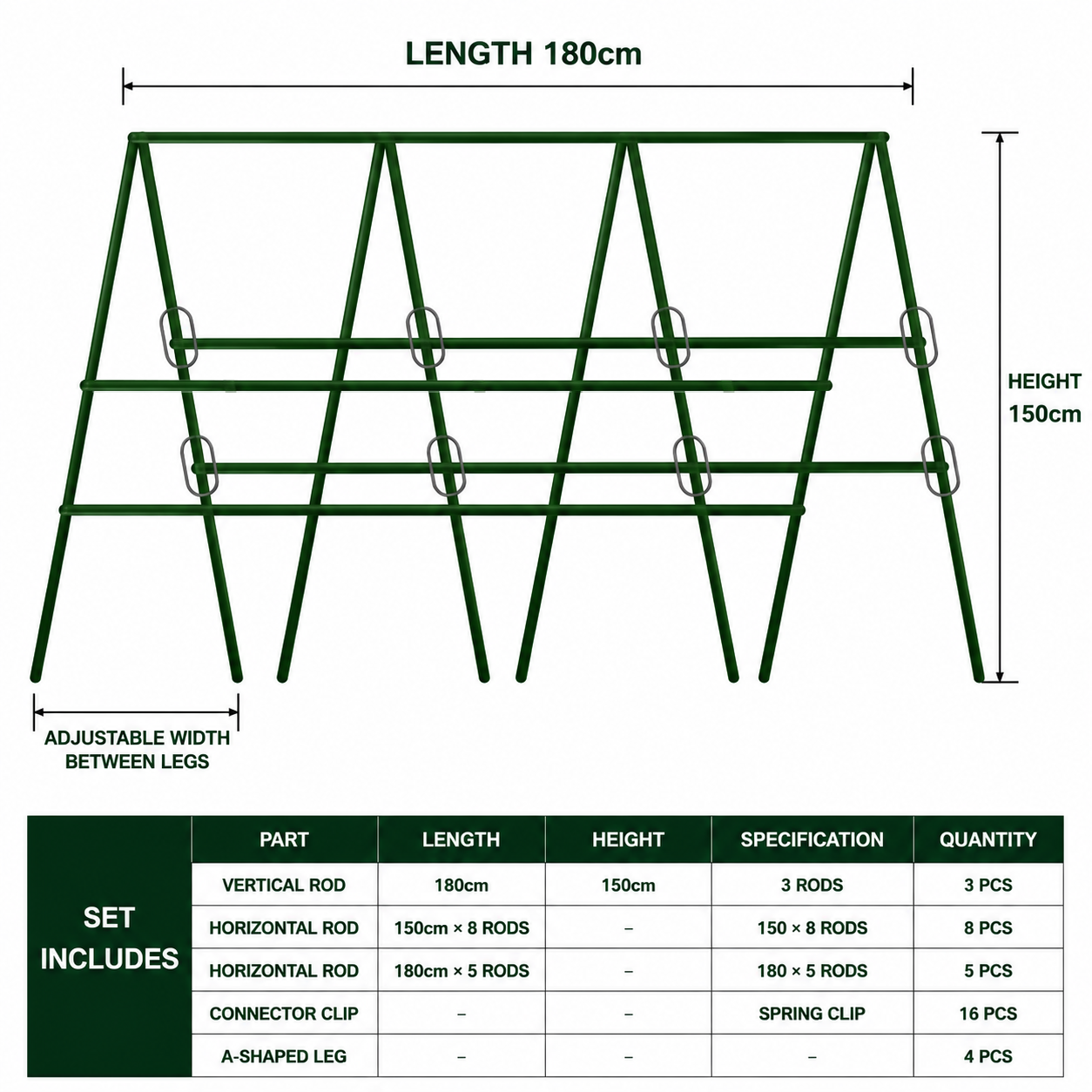 11mm thick (180x150) 5 horizontal 8 vertical