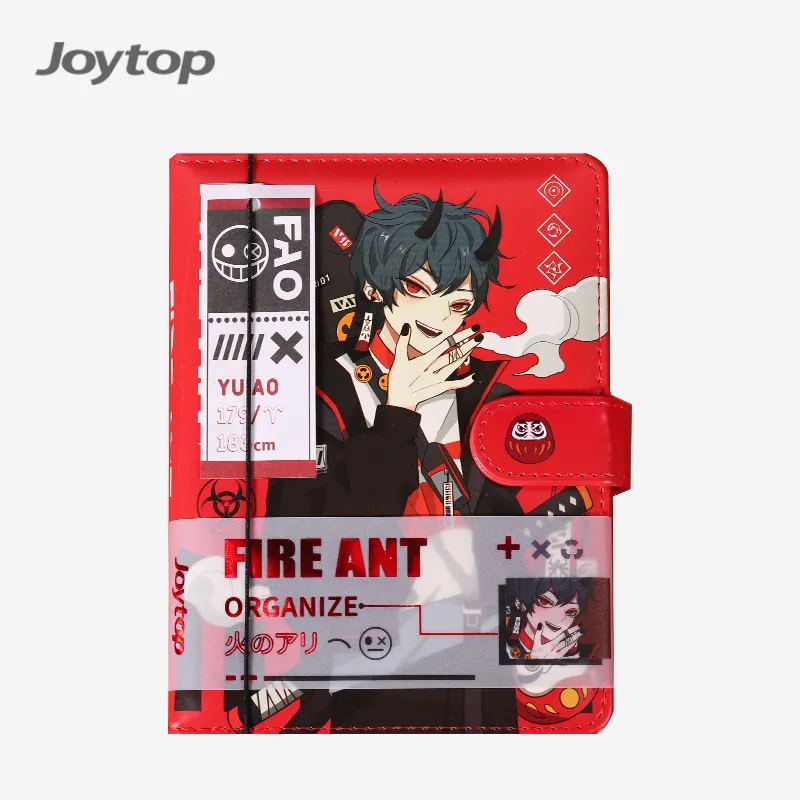 Joytop 2005 Groothandel Fire Ant Fao A5 Pu Leer Kleur Innerlijke Pagina Hardcover Dagboek Journal Met Magnetische Sluiting