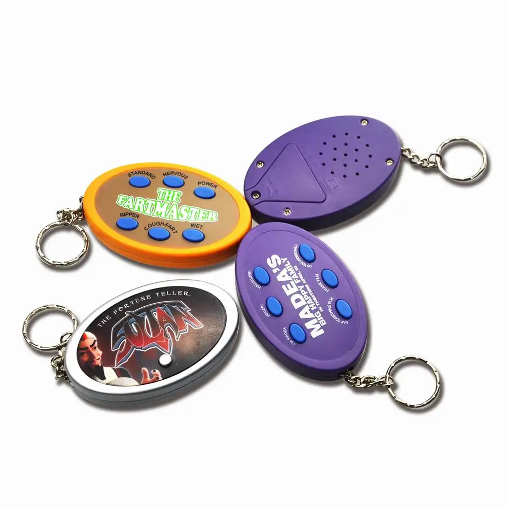 Phổ biến UV đầy màu sắc in ấn 6 nút hiệu ứng âm thanh Keychain Quà tặng khuyến mãi tùy chỉnh Keychain