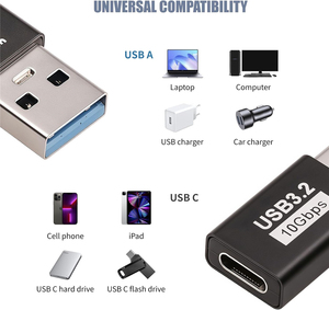 <strong>USB</strong> <strong>3</strong>.<strong>1</strong> Male to <strong>USB</strong> C Female Adapter <strong>USB</strong> <strong>3</strong>.<strong>0</strong> A to <strong>Type</strong>-C Extended Conversion Connector 10Gbps Support Charging Data Transfer