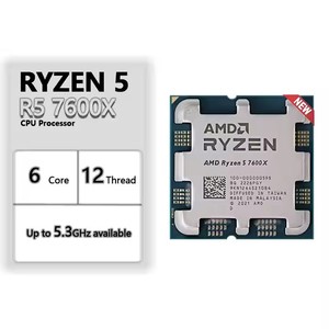 Cpus 7600X R5ใหม่สำหรับ AMD Ryzen 5 7600X 4.7 GHz 6-core 12-Thread 105W CPU 5NM L3 = 32M ซ็อกเก็ต AM5โปรเซสเซอร์คอมพิวเตอร์สำหรับนักเล่นเกมพีซี - Product Image 2