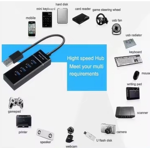 4-Port <strong>USB</strong> <strong>3</strong>.0 Hub for Laptop High-<strong>Speed</strong> Data Transmission 5Gbps Wired <strong>USB</strong> Splitter <strong>USB</strong> <strong>2</strong>.0 for Flash Drives Printers Stock - Product Image 3