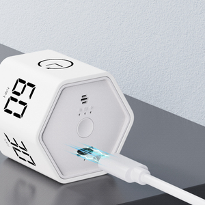 Anpassbare Farbe und Digital Mini Hexagon Flip Smart Countdown LED Digital Timer Kinder Visual Pomodoro Timer mit Alarm - Product Image 5