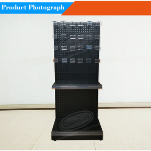 <strong>Custom</strong> Metal Floor <strong>Hooks</strong> Hanging Pegboard Merchandise <strong>Display</strong> Stand for Retail Store - Product Image 5