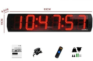 Ganxin 6 pollici 6 Digital sled conto alla rovescia orologio/Up Timer digitale, LED orologio da parete con telecomando, uso interno cronometro Led - Product Image 4