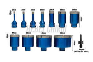Yüksek kalite 12 adet Arix elmas çekirdek sondaj uçları duvarcılık matkap ucu kiti öğütücü çini kesme delik testeresi seti için seramik - Product Image 3