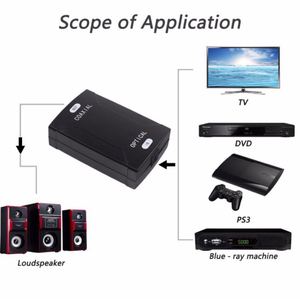 Convertidor de fibra óptica a señal coaxial Entrada de señal óptica digital Salida de señal coaxial Adaptador de video 5,1 Convertidor de audio