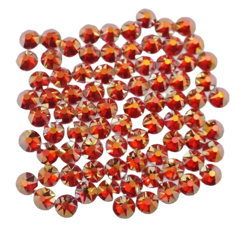 Diamantes de imitación planos para decoración de uñas, cristal sin fijación en caliente, venta al por mayor