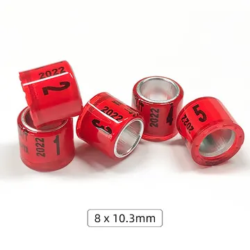 Anpassen Tauben ring 8mm Aluminium Vogel zubehör Zubehör Taube Digital Fuß Papagei Bein ringe