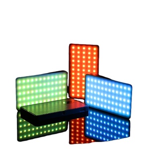 Mamen וידאו rgb dslie אור מצלמה הוביל טבעת למלא צילום פלורסנט מיני ירי עם ערכת מיקרופון עבור טלפון