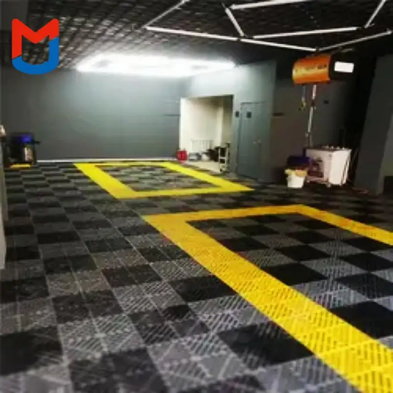 High Quality Garage Plastic Interlock Flooring Tiles Car Wash Grate Floor Tile Plastic Pvc Garage Floor Tiles