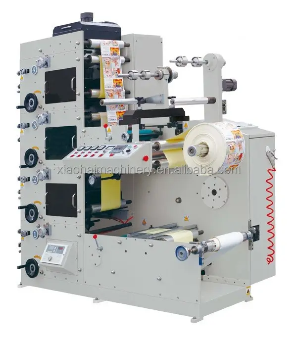 Máquina de corte e vinco para impressão flexográfica UV IR de etiquetas adesivas de 4 cores