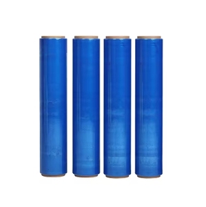 热拉伸膜供应商定制防静电和VCI蓝色拉伸膜透明拉伸膜，用于手和机器使用 - Product Image 1
