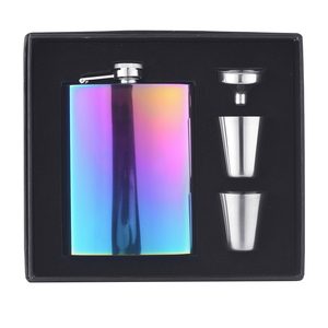 Nhà máy trực tiếp tùy chỉnh bất kỳ logo kim loại thép không gỉ màu mạ mát Hip <span class=keywords><strong>Flask</strong></span> <span class=keywords><strong>Set</strong></span> - Product Image 4