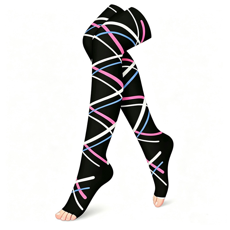 Black/Blue/Pink--Open Toe