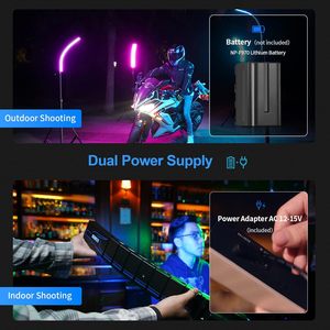 ไฟวิดีโอ B25R Sirui RGB แบบงอได้แสงวิดีโอ LED แบบมือถือไฟวิดีโอ RGB สีเต็ม2700-8500K สำหรับสตูดิโอถ่ายภาพ - Product Image 6