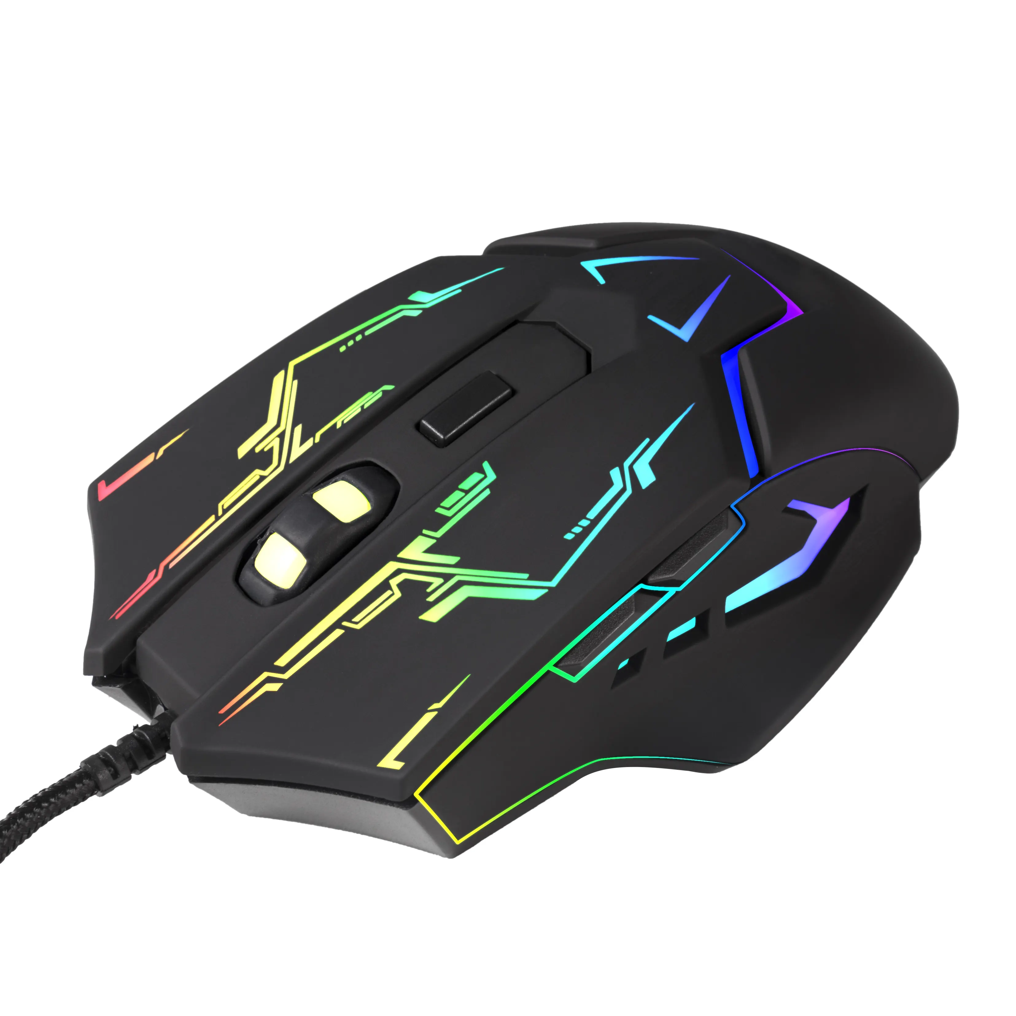 Hot sales Cheaper Good Quality Ergonomic Designs Adjustable RGB Glowing Optical Computer Game Mouse for Gamer