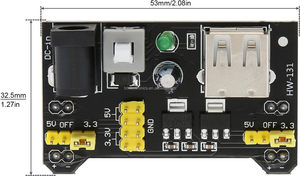 Modulo di alimentazione MB102 modulo di alimentazione Breadboard DC 6.5-12V USB modulo di alimentazione mb 102 Breadboard - Product Image 2