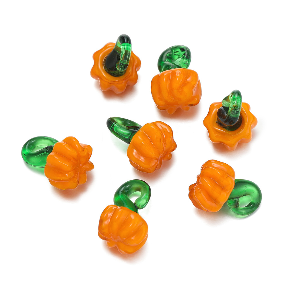Pendentif en verre - citrouille