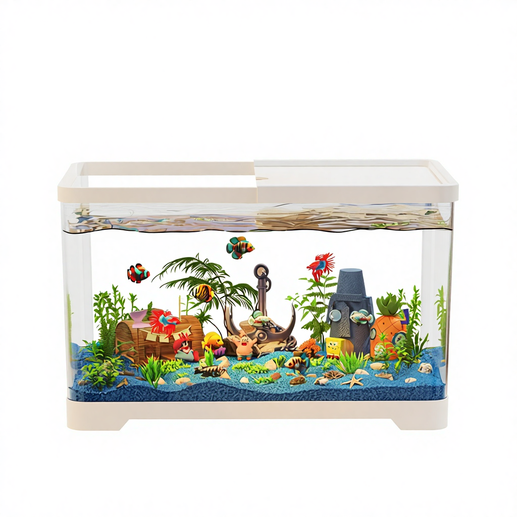 Fish tank standard-white five-piece set