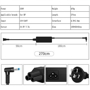 150W 19.5V 7.7A AC Adapter Power Charger for HP <strong>Notebook</strong> Power <strong>Adaptor</strong> 4.5*3.0mm Blue Pin <strong>Computer</strong> Charger - Product Image 5