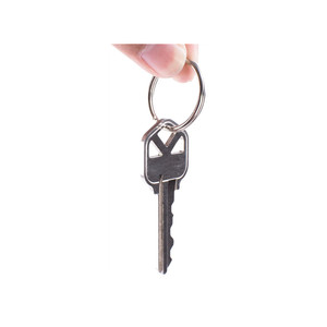 כירורגי כיתה נירוסטה Keychain טבעות חלד, כלב תג טבעת שטוח מפתח טבעות פיצול Keyrings רכב מפתחות קובץ מצורף