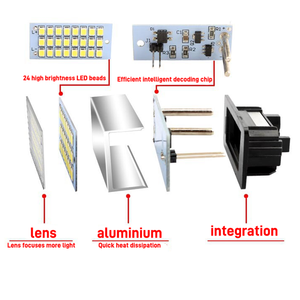 Fabrika toptan yeni durum 5W plastik E39 E82 numarası plaka işık 24 LED 12V plaka ampul Canbus fonksiyonu - Product Image 5