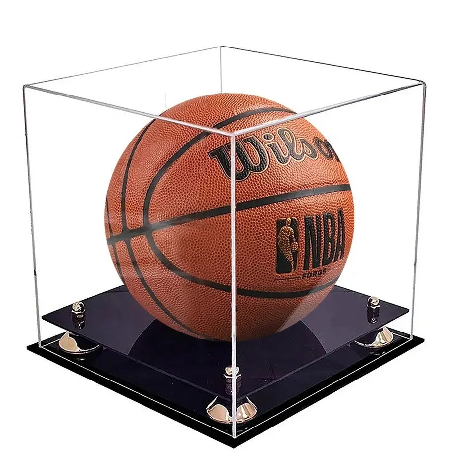 Lucite acrilico trasparente calcio basket palline da Golf Display Box collezione acrilica confezione regalo
