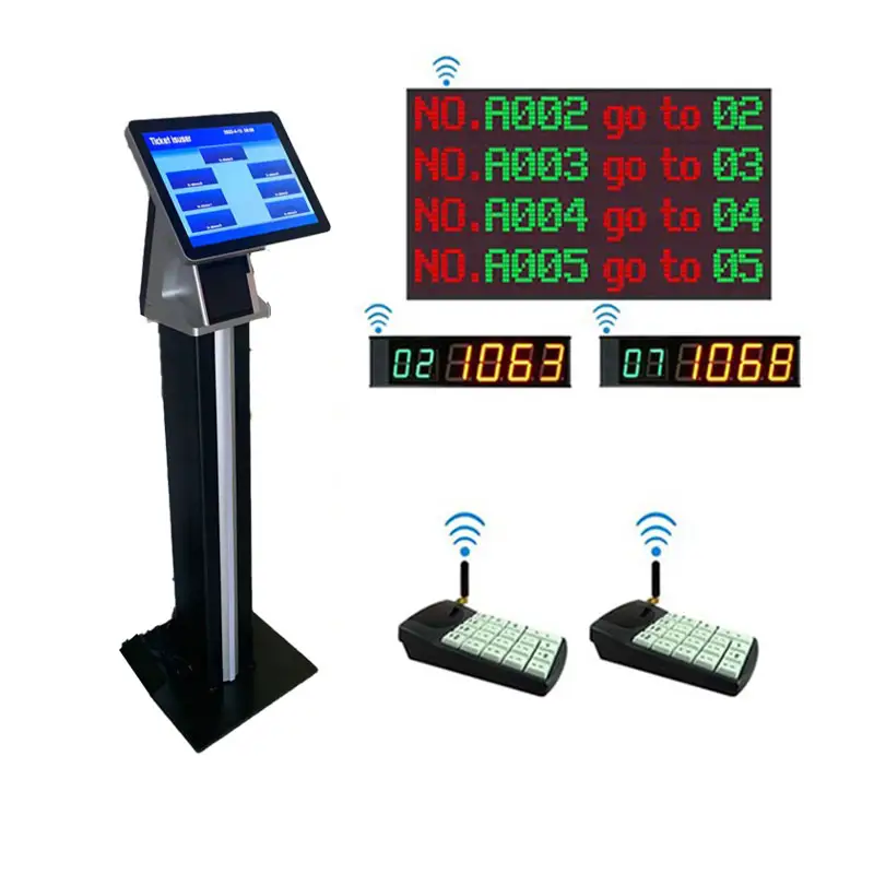 نظام أندرويد Qmatic نظام إدارة طابور البنك الذكي مع طابور المتصل وشاشة lcd led