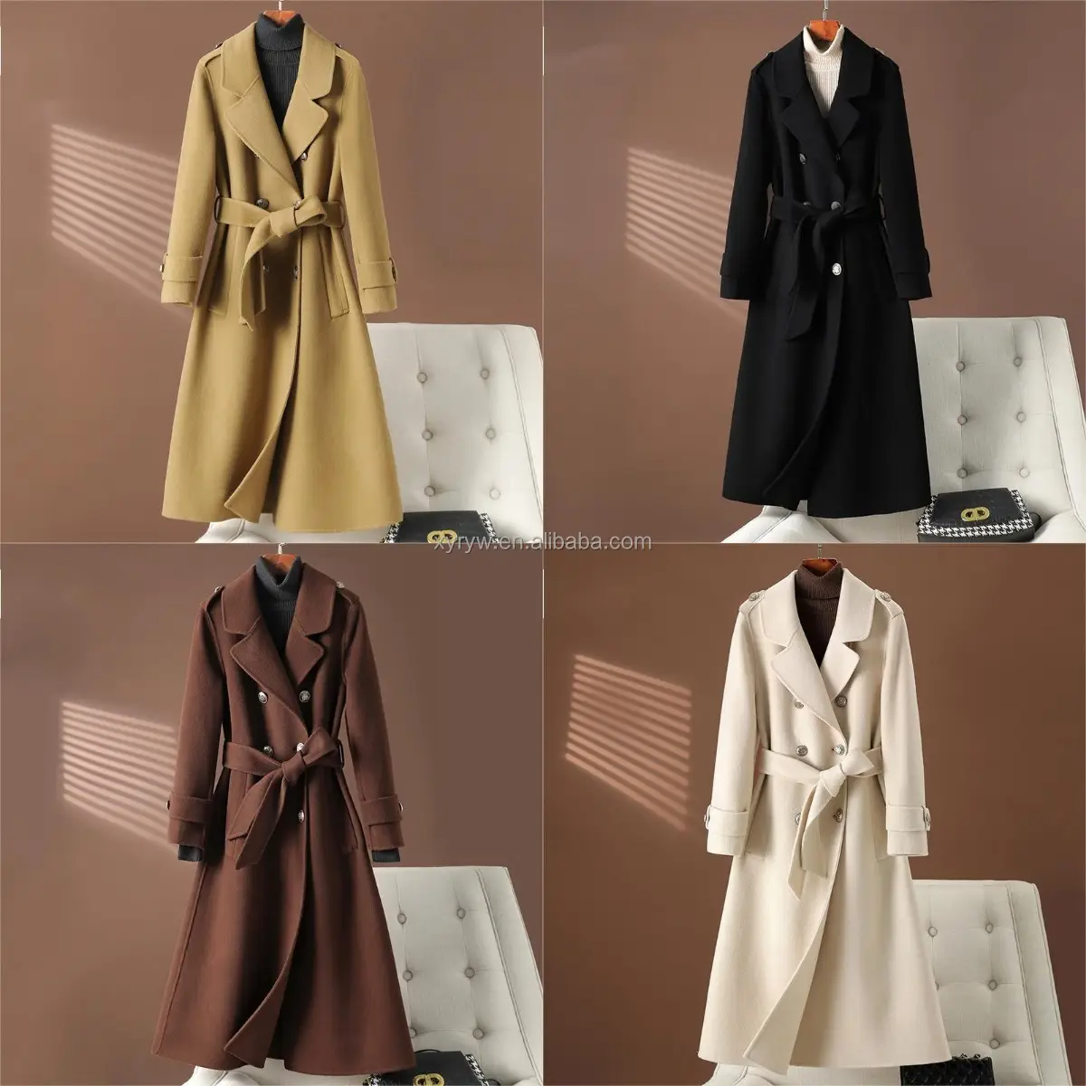 Женское кашемировое пальто с отложным воротником, классическое длинное пальто из натуральной шерсти, короткая мотоциклетная куртка из флиса, шерстяная куртка
