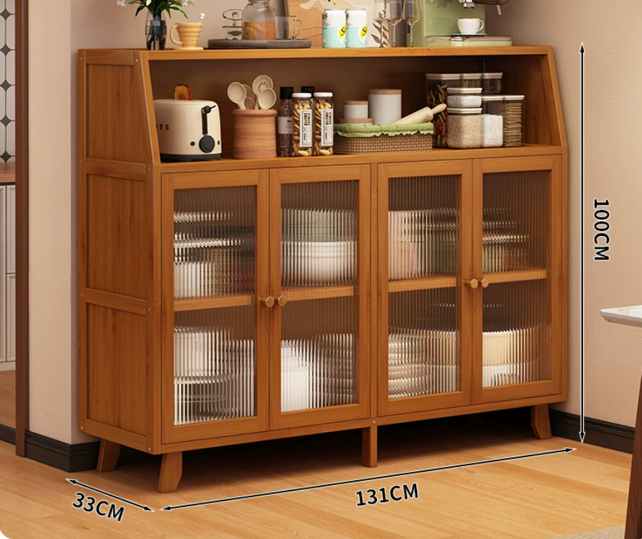 Tea Wood Color - Four Doors -131 * 33 * 100cm