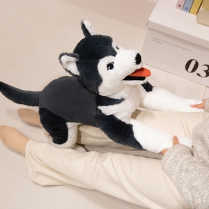 Nordic style Realistic Life size S L Simulation Floppy Stuffed Dog <strong>Husky</strong> Pet Plush Animal Soothing Cuddle Sleeping Toy - Product Image 5