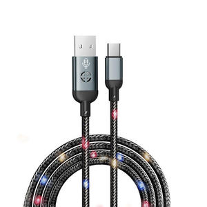 Colorful LED Lighting <strong>USB</strong> Data Cable with Quick Charge &amp; Voice <strong>Control</strong> for iOS Mobile Phones &amp; <strong>Computers</strong> - Product Image 5