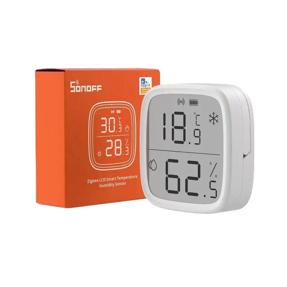 SONOFF SNZB-02D 2.5 "LCD Zigbee 3.0 akıllı sıcaklık nem sensörü dijital hava termometre Google/AlexaXY ile çalışır