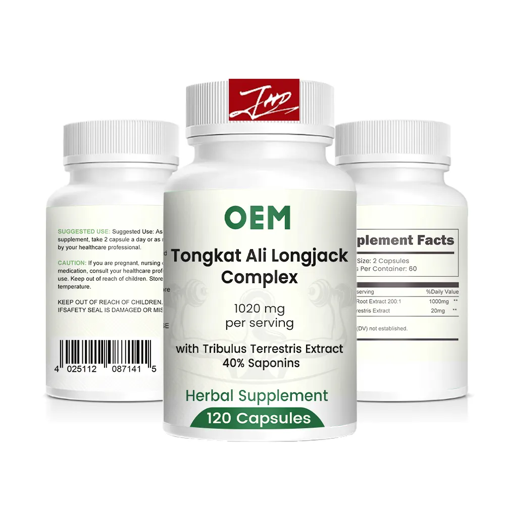 OEM Private Label Natural Longjack Tongkat Ali Extract Capsules With Fadogia Agrestis