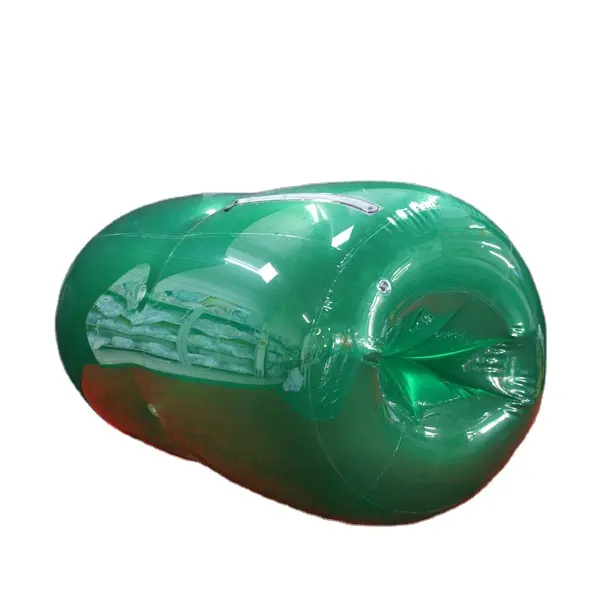 لعبة هونجي مخصصة قابلة للنفخ شفافة بلون أخضر مع سحاب كيس نوم شفاف كيس قابلة للنفخ للخماد