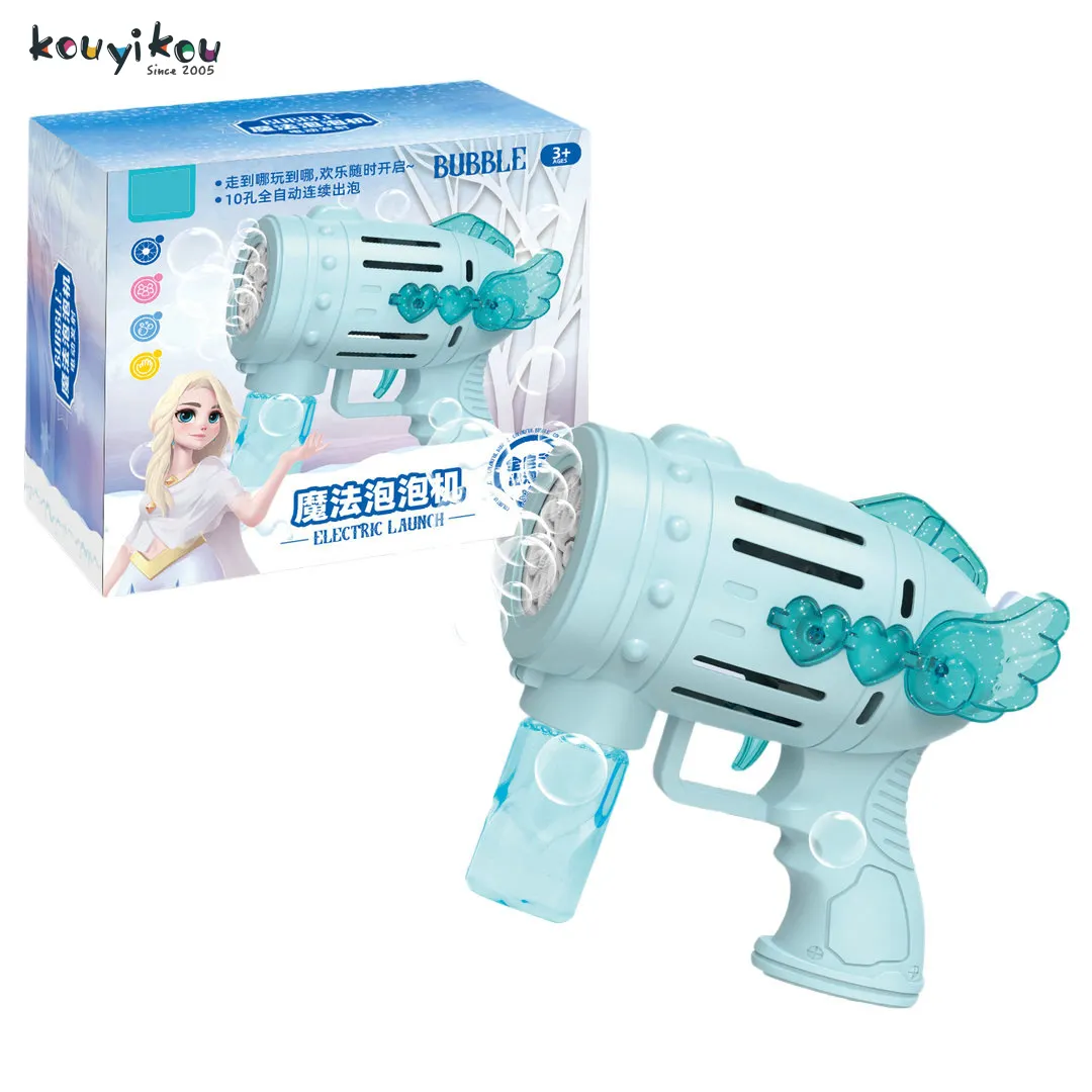 Pistola de burbujas de jabón para niños, juguete de máquina de burbujas de soplado automático, para verano