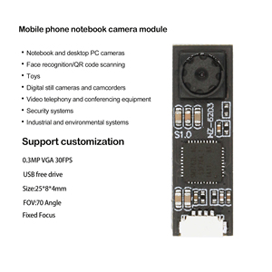 微光GC0309 GC0308 GC0310 OV7725 0.3mp高清摄像头模块1/9英寸发光二极管VGA CMOS传感器USB UVC迷你摄像头模块原始设备制造商 - Product Image 3