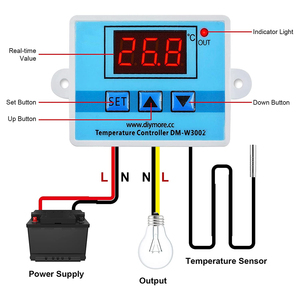 W3002 12V 24V 110V 220V LED Digital <strong>Temperature</strong> <strong>Controller</strong> Thermostat Thermoregulator <strong>Sensor</strong> Fridge Heating Cooling Switch Meter - Product Image 4