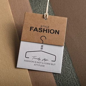 Recyclable Kraft Paper Swing <strong>Tags</strong>, <strong>Custom</strong> Logo Printing with <strong>String</strong> for Fashion Garments - Product Image 5