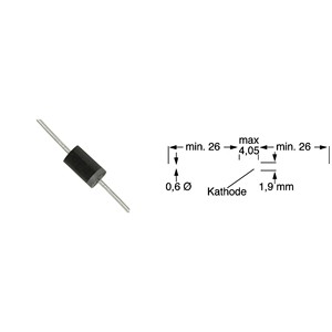1000 pacchetto Diotec Z diodo ZPD5.1 tipo (semiconduttore) DO-35 Zener tensione 5.1V potenza (Max) P(TOT) 507mW (940910015486) - Product Image 1