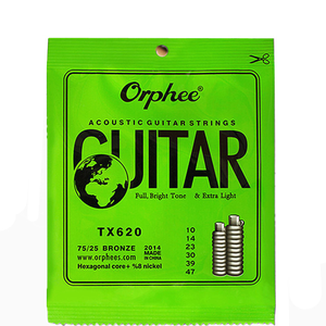 Juego de cuerdas para bajo TX620 010-047, núcleo Hexagonal, cuerdas para guitarra acústica eléctrica de bronce y níquel 8% - Product Image 1