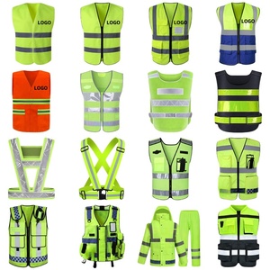 福艺夜黄色反光安全背心安全工作交通建筑工程师工作服反光背心 - Product Image 3