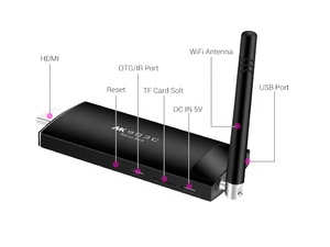 แอนดรอยด์ทีวีสติ๊กที่ดีที่สุดมีหน่วยความจำ RK3229 1G + 8G เข้ากันได้กับแอพพลิเคชั่น IPTV ส่วนใหญ่ - Product Image 3