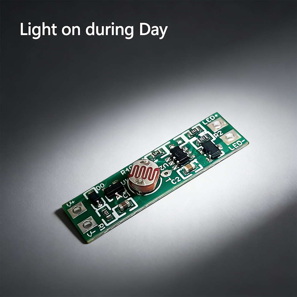 Light on during day