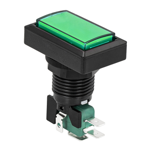 24 MM-Schaltknopf Arcade-LED-Rechteck-Schaltknopf Momentarischer Arcade-Schaltknopf mit Mikroschalter - Product Image 1