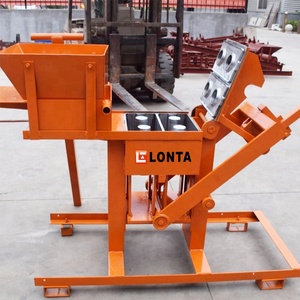 LONTA QMR2-40 manuel finişer toprak çamur kil tuğla yapma makinesi el basın interlok kırmızı toprak tuğla blok yapma makinesi brique - Product Image 3