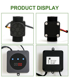 Sensor de flujo de medición de salida de pulso de medidor de agua de turbina Hall de plástico