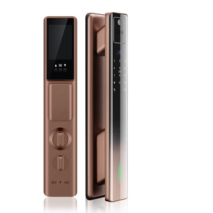 WiFi <strong>Code</strong> Supported Biometric RFID Smart Card Lock for Home <strong>Security</strong> Wood Steel Front Door with Touch Screen Memory Card Storage - Product Image 4