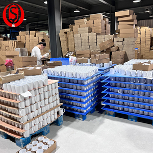 流行高档陶瓷杯空白升华个性化廉价精致陶瓷咖啡杯带盖